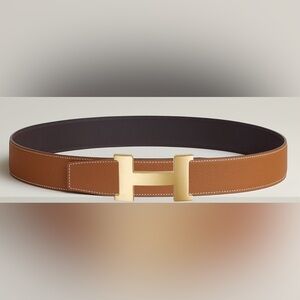 Hermès Constance Reversible Belt | Gold H Buckle | Brown & Black Leather 90cm